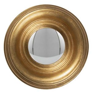 Nástěnné vypouklé zrcadlo ve zlatém rámu Beneoit – Ø 21*4 cm 62S208 obraz