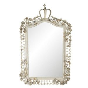 Béžové zrcadlo s ozdobným rámem ve vintage stylu - 63*6*102 cm 52S211 obraz