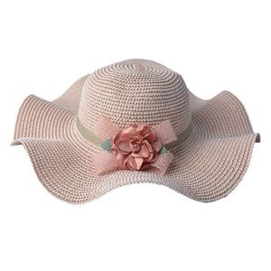 Růžový klobouk s květinou na boku - Ø 41 cm JZHA0054P obraz