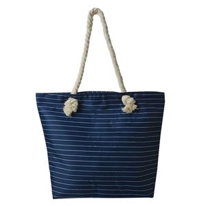 Modro bílá proužkovaná plážová taška - 45*35 cm JZBG0219 obraz