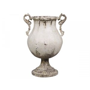 Krémový vintage obal na květináč/ váza ve tvaru číše Frenchie - Ø 26*45cm 65021719 (65217-19) obraz
