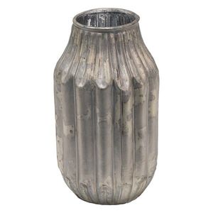 Béžovo-šedá antik dekorační skleněná váza - 5*6*14 cm 6GL3580 obraz