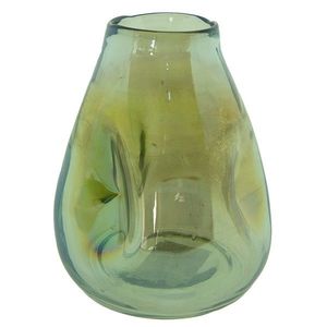 Zelená ručně foukaná skleněná váza - Ø 13*16 cm 6GL4092GR obraz