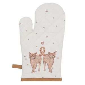 Béžová dětská chňapka - rukavice s kočičkami Kitty Cats - 12*21 cm KCS44K obraz