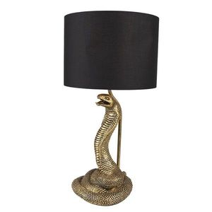 Černo-zlatá stolní lampa Snake gold - Ø26*48 cm E27/max 1*60W 6LMC0061 obraz