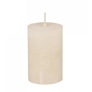 Pudrová široká svíčka Rustic pillar nude - Ø 5 *8cm / 16h 71049014 obraz