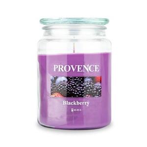 Provence Vonná svíčka ve skle 95 hodin ostružina obraz