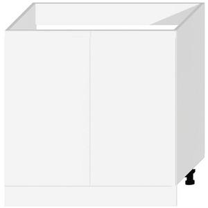 Kuchyňská skříňka Livia D80ZL bílý puntík mat obraz