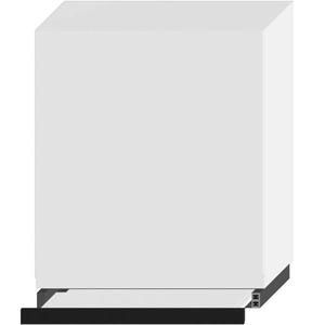 Kuchyňská skříňka Livia W60/68 SLIM PL se stříbrnou digestoří bílý puntík mat obraz