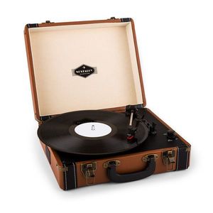 Auna Jerry Lee, retro gramofon, LP, USB, hnědý obraz