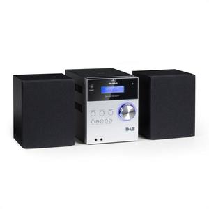 Auna MC-20 DAB micro stereo zařízení, DAB +, bluetooth, dálkové ovládání, stříbrná barva obraz