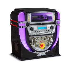 Auna Graceland Mini, Jukebox, CD přehrávač, přehrávač desek, DAB+/FM rádio, LED dioda obraz