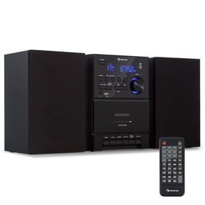 Auna MC-40 DAB, stereo systém, UKW/DAB+, Bluetooth, CD, kazeta, USB, dálkové ovládání obraz
