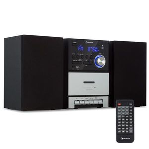 Auna MC-40 DAB, stereo systém, UKW/DAB+, Bluetooth, CD, kazeta, USB, dálkové ovládání obraz