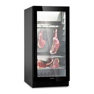 Klarstein Steakhouse Pro 233 Onyx, lednice na zrání masa, 233 l, 1 zóna, 1-25 °C, dotykové ovládání, panoramatické okno obraz