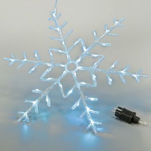92049 NEXOS Vánoční LED dekorace, sněhová vločka, 42 LED, 55 cm obraz