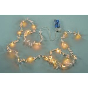 90842 Nexos Vánoční LED osvětlení - látkové lístky - 20 LED, teple bílé obraz