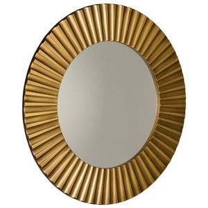 SAPHO PRIDE kulaté zrcadlo v dřevěném rámu ø 90cm, bronz PD904 obraz