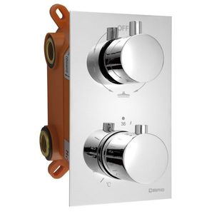 SAPHO KIMURA podomítková sprchová termostatická baterie, box, 3 výstupy, chrom KU383 obraz