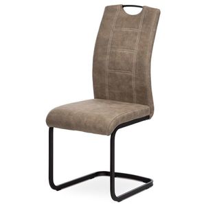 Jídelní židle RUIVO, lanýžová látka/černý lak obraz