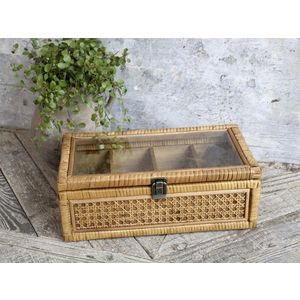Ratanový box s bambusovým výpletem French - 36*21*13cm 41056100 (41561-00) obraz