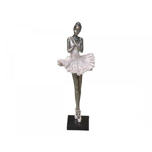 Dekorace stříbrno-růžová antik Ballerina - 36 cm 30092707 (30927-07) obraz