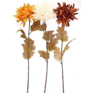 Umělá podzimní chryzantéma, v. 74 cm, sada 3 ks obraz