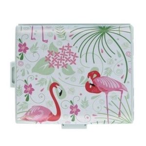 Plastová dóza dělená Flamingo, zelená obraz