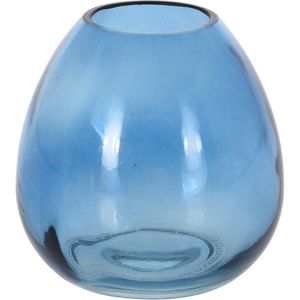 Skleněná váza Adda, modrá, 11 x 10, 5 cm obraz