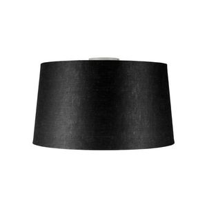 Moderní stropní svítidlo matně bílé s černým odstínem 45 cm - Combi obraz
