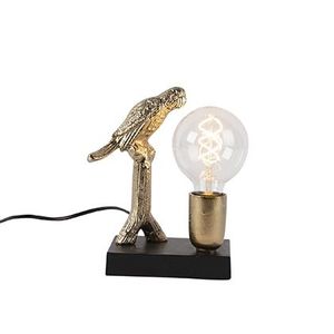 Art deco stolní lampa černá se zlatem 23 cm - Pajaro obraz