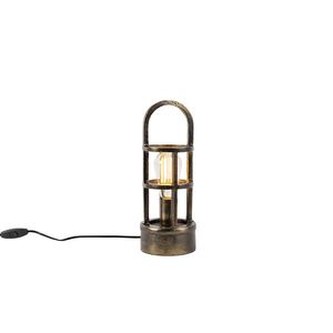 Art Deco stolní lampa bronzová 35 cm - Kevie obraz