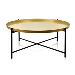 Mondex Kulatý konferenční stolek LUCAS zlatý obraz