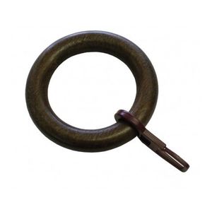 Kroužky s háčky (10 ks) Granát 28 mm, tmavé dřevo obraz