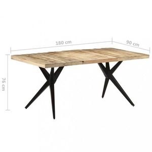 Jídelní stůl masivní dřevo / ocel Dekorhome 180x90x76 cm obraz