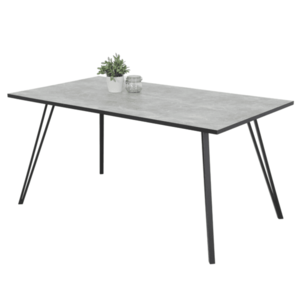 Jídelní stůl JUNELLA beton/černá obraz