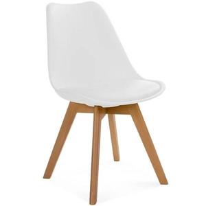 Židle Fiord Bílá/Eko-Kůže/Buk obraz