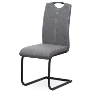 Jídelní židle WARDEN, šedá látka/černý kov obraz