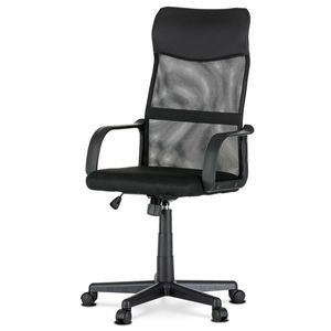 Kancelářská židle DONOIR, černá ekokůže a síťovina obraz