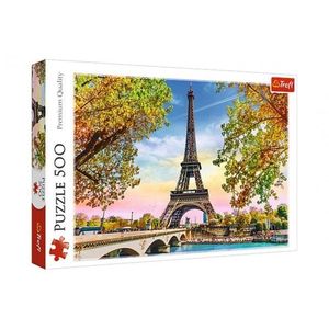 Puzzle Romantická Paříž 500 dílků 48x34cm v krabici 40x26, 5x4, 5cm obraz