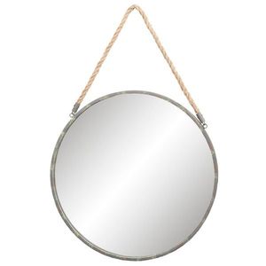 Kulaté kovové zrcadlo s provazem - Ø 47*3cm 62S126 obraz