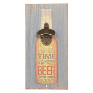 Dřevěná cedule na zeď s otvírákem na láhve Timr Beer - 15*30 cm 6H1811 obraz