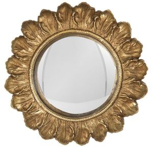 Nástěnné zrcadlo ve zlatém masivním rámu Marcellette – Ø 18*2 cm 62S174 obraz