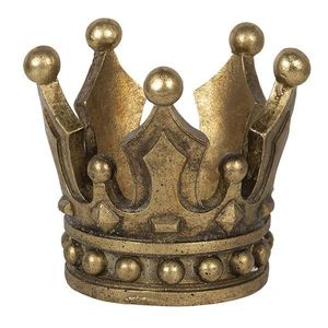 Dekorativní soška zlaté koruny - Ø 14*12 cm 6PR2837 obraz