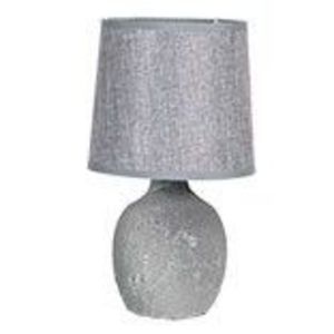 Šedá stolní lampa se šedým stínidlem - Ø 15*26 cm E14/max 1*40W 6LMC0014 obraz