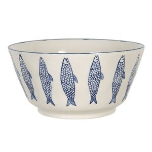 Keramická miska s modrým dekorem ryb Atalante – Ø 20*10 cm 6CEBO0056 obraz