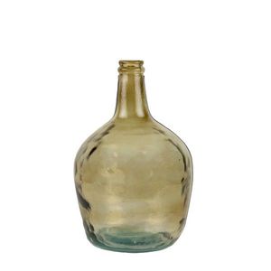 Jantarová skleněná váza z recyklovaného skla 4L - Ø19*31cm AGGGFT4 obraz
