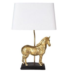 Stolní lampa se zlatou dekorací koně Horse golden - 35*18*55 cm E27/max 1*60W 5LMC0019 obraz
