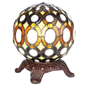 Stolní lampa Tiffany ve tvaru koule Gulia - Ø 20*25 cm E14/max 1*25W 5LL-6268 obraz