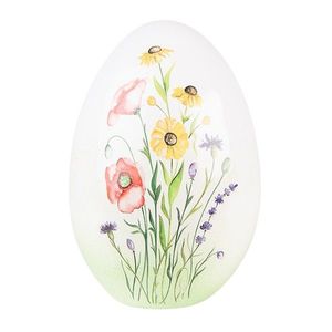 Dekorace keramické vajíčko s lučními květy - 11*11*17 cm 6TE0467 obraz